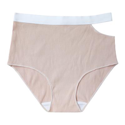 China Antibacterial Comfortable Cotton Yarn High Waist Single Panties for sale