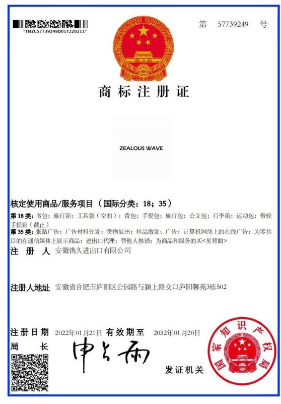 Brand and patent protection - Anhui Link Forever Imp &Exp Co., Ltd.