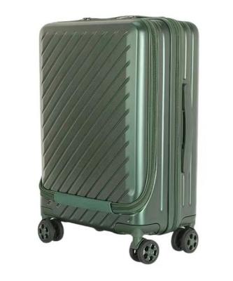 China OEM ODM Hardside Carry On Luggage With Front Pocket Double Wheels for sale