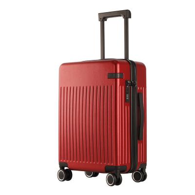 China Electronics Pattern Red  24 Inch Hardside Spinner Luggage Anti Scratch for sale