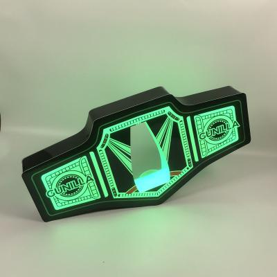 China Sustainable Nightclub Customized Belt Shape Up Glowing Bottle Presenter for sale