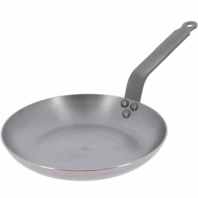 China Viable Hot Sale Kitchen Accessories High Quality Carbon Steel Amazon Flat Bottom Nonstick Frying Pan for sale