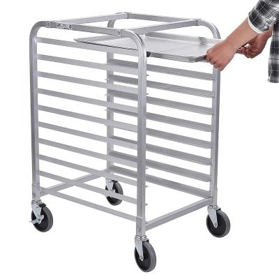 China Double Tier 15 Tiers Stainless Steel Rack Cooling Bread Oven Trolley Tray Trolley Cart Kitchen-Storage-Accessories for sale