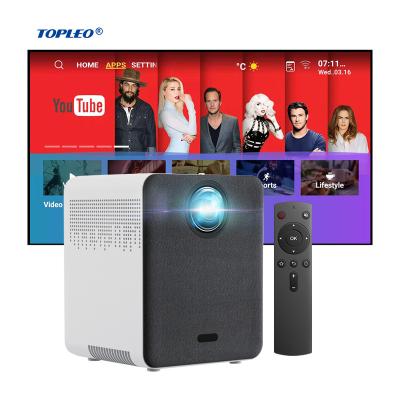 China Topleo Projector Factory Short Throw Dual OEM Wifi With BT 4.1 1080p Hd LCD Smart Android Projector for sale