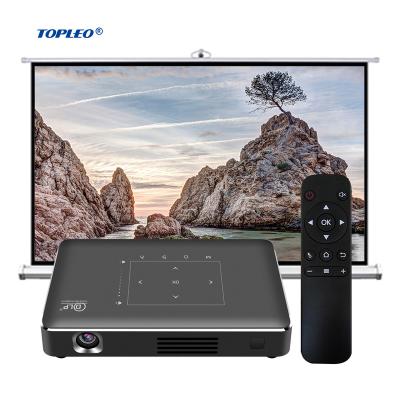 China Short Throw Topleo HD 1080P Mobile DLP LED Mini Smart 3D Android WIFI Home Theater Portable Projector with Battery for Outdoor for sale