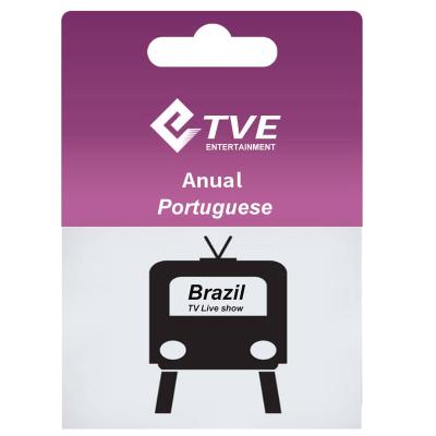 China Tve Brasil Topleo tve express yearly Codigo box smart tve brazil of tve yearly Portuguese TV gift card for sale