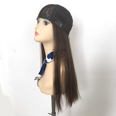 China Wholesale Machine Made Virgin Human Hair 100% Kosher Cap Wigs Natural Wave 10-30 Inches Fall for sale