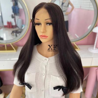 China European Straight Natural Virgin European Color Straight Virgin Hair Top 100% Lace Top Human Hair Double Drawn Lace Wigs for sale