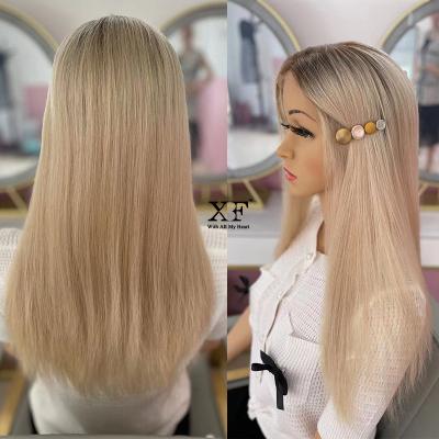 China Big Layer Unprocessed Platinum Blonde 100% Brazilian Virgin Hair Toppers For Thinning Hair Women for sale