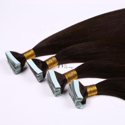 China Free Shipping Natural Color Straight Human Hair 100% Brazilian Virgin Hair Tape In Hair Extensions for sale