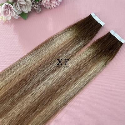 China Silky Straight Wave Hair Extensions 100% European Adhesive Hair Stick Tape In Hair Extension For Vendors for sale