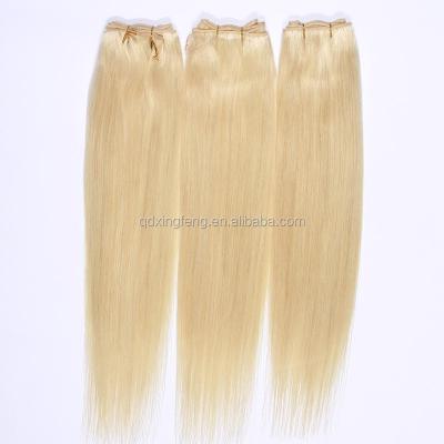 China Alibaba Silky Straight Wave 613 Blonde Color 100% Brazilian Remy Human Hair Double Machine Wefts With Competitive Price for sale