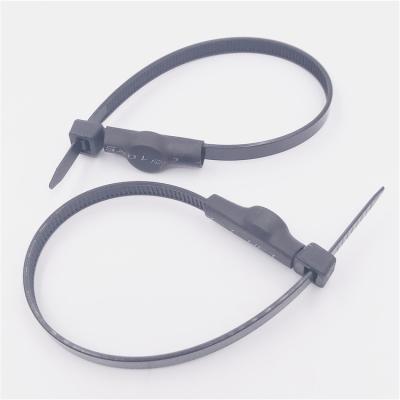 China ABS+steel wire small size rfid 1356mhz black nfc nylon cable tie tag for sale