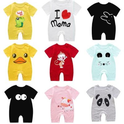 China 2020 Cheap One Piece Summer Short Sleeve Baby Romper Baby Shorts Sleeeves Amazon Unisex Cotton Baby Clothes Girl Boy Overalls Giraffe for sale