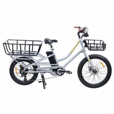 China New type aluminum alloy cute fat tire electric bicycle electric bike with basket cargo electric bike for sale