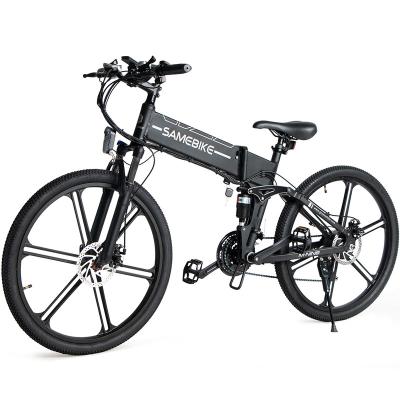 China Aluminum Alloy 48V/10AH500W Suspension Frame 500W 21S LCD Meter Magnesium Alloy Rim Electric Mountain Bike for sale