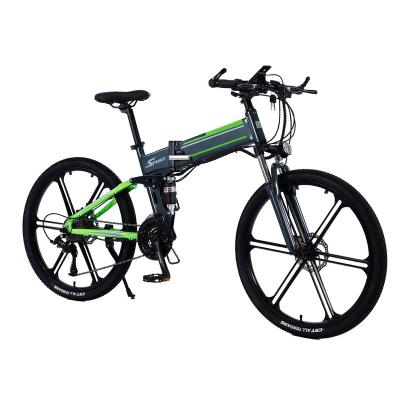 China 26 Inch AKEZ Alloy Aluminum Fatigue 36V 350W 10AH 27S Aluminum Alloy Frame Foldable Electric Bicycle Custom City Bike for sale