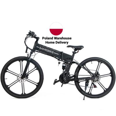 China Aluminum Alloy Poland EU Warehouse Adult Ebike Speed ​​500W High Quality Motor New 21 Folding Mountain Bike Electric Bicycle for sale