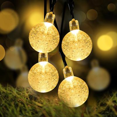 China Outdoor Solar String Lights Christmas Decorative Lighting, Led Bubble Ball Lights 20ft 30 LED Waterproof Fairy Bubble, Crystal Ball Lights for sale