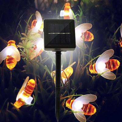 China Solar Powered Christmas Decorative Lighting LED String Lights 15Ft 30 Cute Bee Decorative Fairy Lights For Garden Patio Outdoor Wedding Party for sale