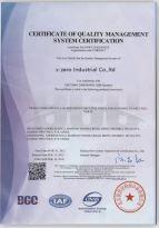 ISO9001:2008 - X-Zero Industrial Co.,ltd