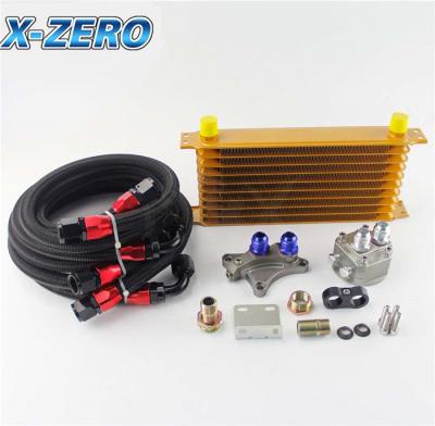 China Nissan Silvia S13 S14 S15 Engine Oil Cooler Kit 180SX 200SX 240SX SR20DET 10 Row for sale