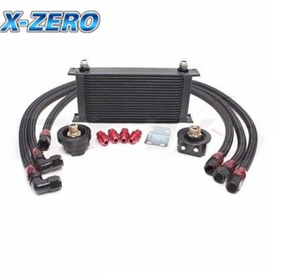 China BRZ WRX SCION 19 Row Engine Oil Cooler Kit W/ Oil Filter Relocation Kit for sale