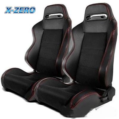 China Double Universal Aftermarket Sport Seats PVC Leather / Stitching , Customized Design for sale