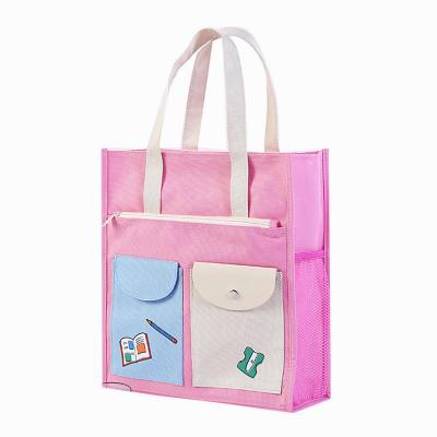 China Waterproof Lightweight Children Multi-pockets Polyester Instruction Tote Bag for sale