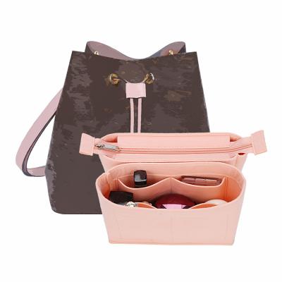 China Suede For Noe Neo Empreinte Felt Cosmetic Bag Shaper Insert Organizer Makeup Handbag Liner Storage Inner Travel Purse for sale