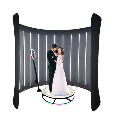 China Automatic Wedding 360 Photo Booth Machine Slow Motion Video Rotating Photobooth With Ipad Stand for sale