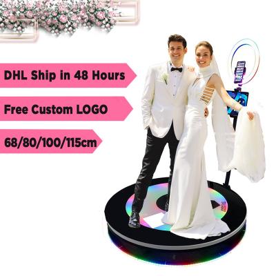 China 2022 Hot Sale Party 360 Photo Booths For Wedding 360 Photo Booth With RGB LED Ring Light Video for sale