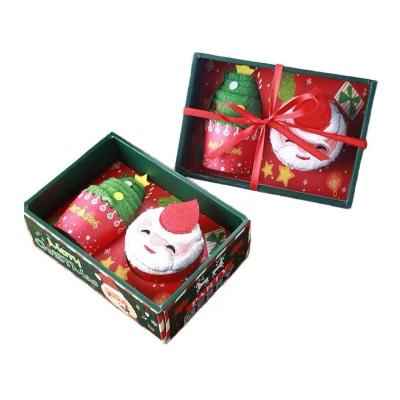 China Safe Wholesale Gift Box For Kids Wrapping 100% Cotton Christmas Towel Set Gift for sale