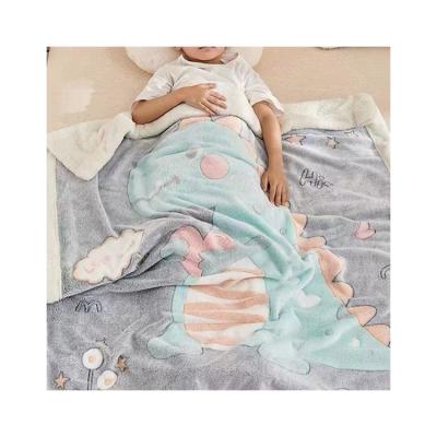 China Manufacturer Price Custom Cartoon Character Kids Folded Warm Blanket for sale