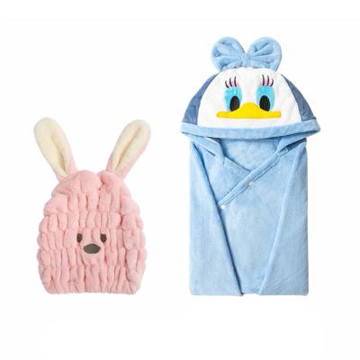 China Best Selling Sustainable Cloth Towel Dry Hair Hat For Kids Microfibers for sale