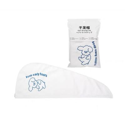 China Viable Functional Women Suck Water Cute Bear Cartoon Dry Hair Hat for sale