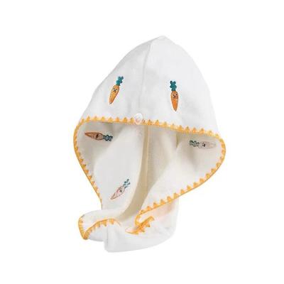 China Hair Dryer Turban Towel Shower Cartoon Embroidery Multifunctional Viable Dry Hair Hat for sale