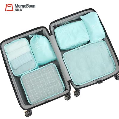 China 290T Double Twill Oxford Travel Kits Travel Pouch Organizer Bag 6 Pack Packing Cubes For Luggage for sale