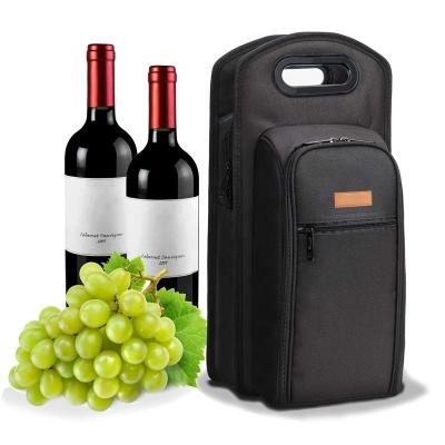 China Waterproof Portable Travel Insulated Wine Tote Carrying Wine Cooler Bag for sale