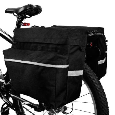 China Large Capacity Double Panniers Carrying Handle Adjustable Bike Travel Bag for sale