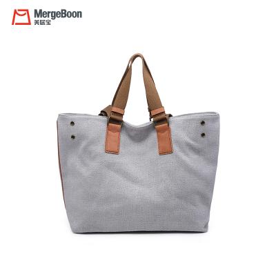 China New Large Capacity Mergeboon Cotton Canvas Stylish Tote Handbags For Women for sale