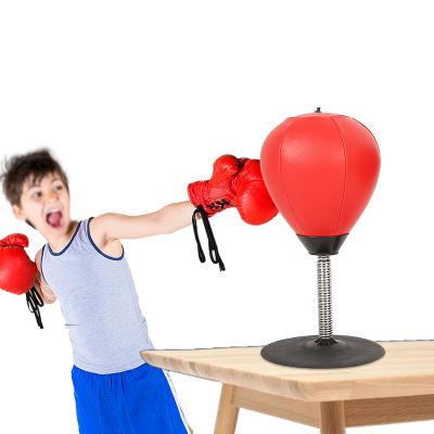 China Desktop Inflatable Sandbag Boxing Ball Punch Speed ​​Desktop Boxing Ball Stand Holder for sale