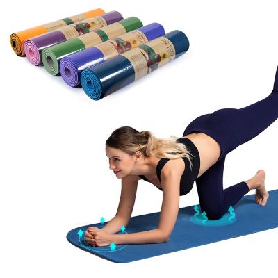 China Double Color Fitness Yoga Mat Home Gym Eco-Friendly High Density Equipment Pilates Yoga Mat for sale