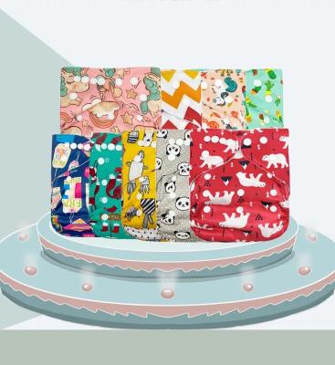 China Printed Cloth Diapers Waterproof Cloth Diapers Can Be Washed And Recycled Baby Cloth Waterproof Diapers Can Be Adjusted In Size for sale