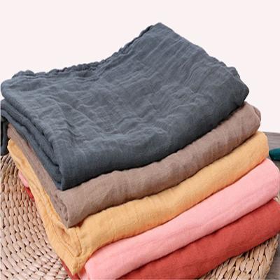 China PORTABLE Bamboo Towel Newborn Baby Bath Bamboo Double-Layer Wrap Fiber Cotton Muslin Wrap Cloth Towel Blanket Blanket for sale