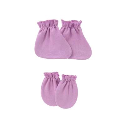 China PORTABLE Newborn Baby Cotton Scratch Mittens Anti Scratch Newborn Baby Protection Face for sale