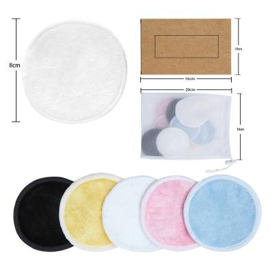 China Customized Soft Organic Eco Friendly Washable Bamboo Velvet Washable Make Up Remover Pads for sale