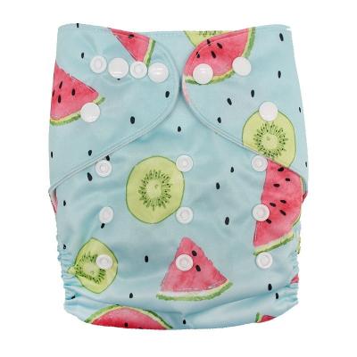 China Good Quality Pocket Style Adjustable Waist Cloth Printed Waterproof Washable Reusable Diaper for sale