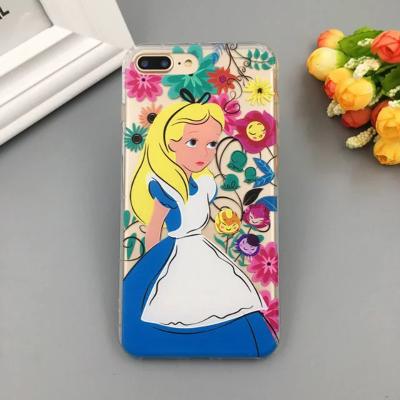 China Soft TPU Three-dimensional Relief Flower Maid Pattern Cell Phone Case Cover for iPhone 7 6s Plus for sale