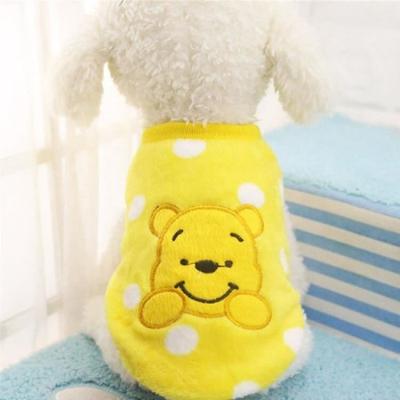 China Wholesale OEM Dog Accessories Autumn Winter Warm Dog Clothes Sustainable Pet Flannel Clothes Vest For Dog for sale